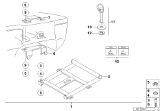 К-т доп.эл-тов для верхн.контейнера для BMW E169 F 650 97 (0162) 0 (схема запасных частей)