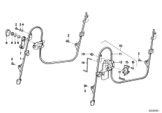 Механизм перемещения стекла двери Пд для BMW E30 323i M20 (схема запасных частей)