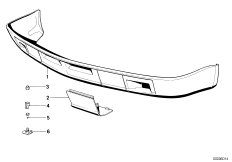 Передний спойлер для BMW E28 524td M21 (схема запасных частей)