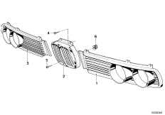 Декоративная решетка для BMW E12 520i M10 (схема запасных частей)
