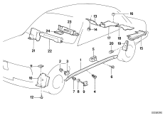 Накладка порог / арка колеса для BMW E30 316i M10 (схема запасных частей)