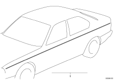 Декоративная полоса для BMW E34 520i M50 (схема запасных частей)