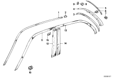 Наружные накладки / декоративные решетки для BMW E30 320is S14 (схема запасных частей)