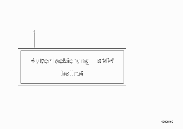 Шильдик наруж.лакокрасоч.покрыт. uni для BMW Z1 Z1 M20 (схема запчастей)