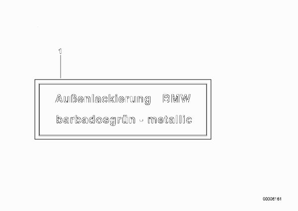Шильдик наруж.лакокрасоч.покрыт.metallic для BMW Z1 Z1 M20 (схема запчастей)