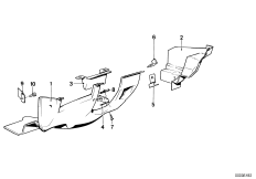 Облицовка панели приборов Нж для BMW E28 520i M20 (схема запасных частей)