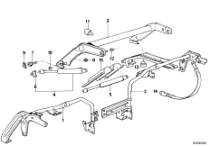 вещевой ящик для BMW E32 750i M70 (схема запасных частей)