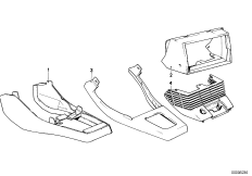 накладка отделения для мелких вещей для BMW E28 M535i M30 (схема запасных частей)