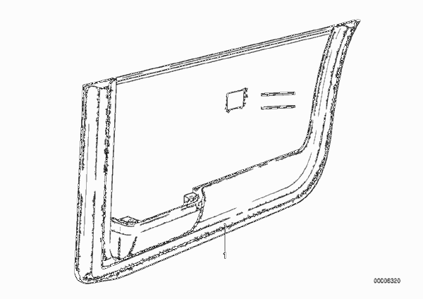 Обшивка двери Зд Нж для BMW E23 735i M30 (схема запчастей)