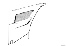 боковая обшивка задняя для BMW E30 M3 S14 (схема запасных частей)