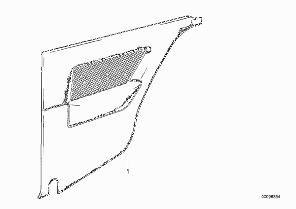 боковая обшивка задняя для BMW E30 M3 S14 (схема запчастей)