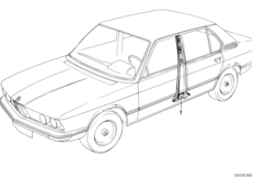 Облицовка стойки Ср для BMW E12 528i M30 (схема запасных частей)