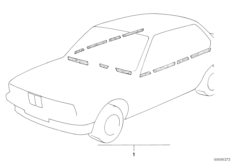 Комплект дооснащения деревянных накладок для BMW E32 750i M70 (схема запасных частей)