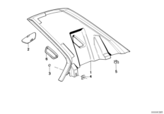 Облицовка стойки Зд для BMW E23 730 M30 (схема запасных частей)