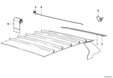 Облицовка крыши-накладка потолка Пд для BMW E12 520 M10 (схема запасных частей)
