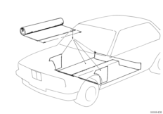 Облицовка днища/мерный товар для BMW E30 320i M20 (схема запасных частей)