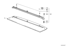 Полка/солнцезащитная штора для BMW E30 320i M20 (схема запасных частей)