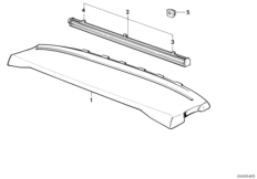Полка/солнцезащитная штора для BMW E30 320is S14 (схема запасных частей)
