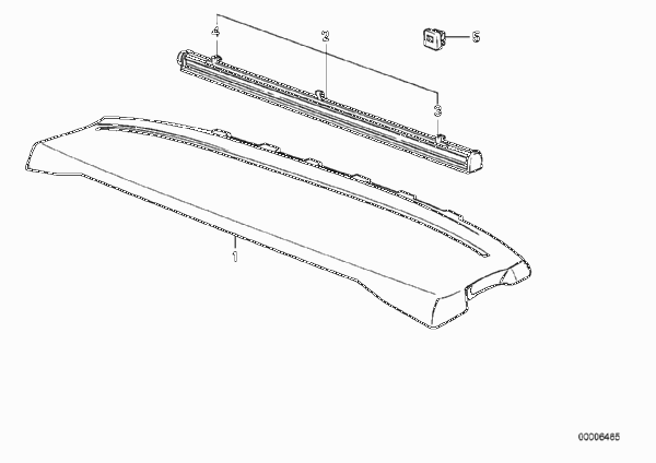 Полка/солнцезащитная штора для BMW E30 316 M10 (схема запчастей)