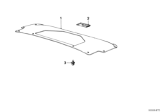 облицовка багажной двери для BMW E30 325i M20 (схема запасных частей)