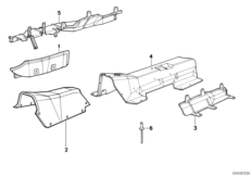 Теплоизоляция для BMW Z1 Z1 M20 (схема запасных частей)