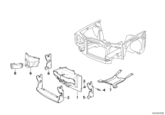 Воздуховод для BMW E30 325i M20 (схема запасных частей)