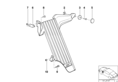Подставка для ног для BMW E32 730iL M60 (схема запасных частей)