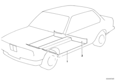облицовка днища для BMW E30 323i M20 (схема запасных частей)