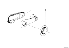 Рукоятка стеклоподъемника для BMW E23 728iS M30 (схема запасных частей)