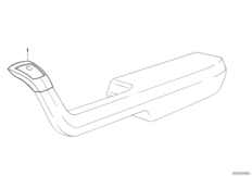 Детали подлокотника для BMW E12 520 M20 (схема запасных частей)