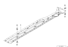 Накладка порог / арка колеса для BMW E38 740i M60 (схема запасных частей)