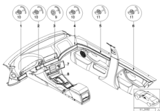 Исп.из цен.пор.дер Vavona с зерк.блеском для BMW E39 530d M57 (схема запасных частей)