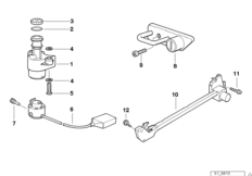 Выключатель зажигания и стартера для BMW R21 R 1150 GS 00 (0415,0495) 0 (схема запасных частей)