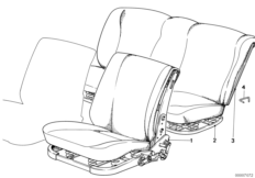 Ремонтное сиденье для BMW E28 525e M20 (схема запасных частей)