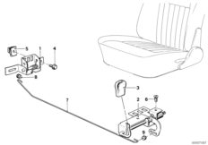 Сиденье Пд-фиксатор сиденья для BMW E12 525 M30 (схема запасных частей)