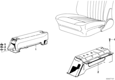 Сиденье Пд-кронштейн сиденья для BMW E12 520 M10 (схема запасных частей)