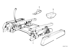 Сиденье Пд-механизм регул.сид.по высоте для BMW E23 728 M30 (схема запасных частей)