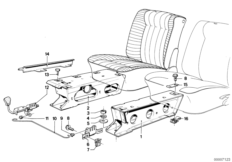 Сиденье Пд-кронштейн сиденья для BMW E23 730 M30 (схема запасных частей)