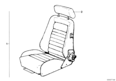 Спортивное сиденье Recaro для BMW E30 318i M10 (схема запасных частей)