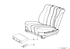 Спорт.сиденье BMW с ручной регулировкой для BMW E34 518g M43 (схема запасных частей)
