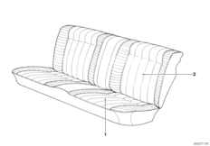Обивка сиденья Зд для BMW E30 M3 S14 (схема запасных частей)