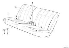 детали заднего сиденья для BMW E30 318i M40 (схема запасных частей)