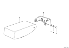 Люк для длинн.предметов, подлокотник Зд для BMW E34 525i M50 (схема запасных частей)