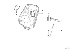 Сиденье Пд механизм разблокировки для BMW E36 M3 S50 (схема запасных частей)