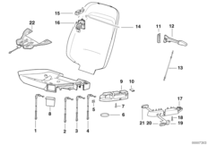Сиденье Пд детали привода сиденья для BMW E36 325i M50 (схема запасных частей)