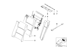 Сиденье Зд с э/приводом для BMW E38 750iLS M73N (схема запасных частей)