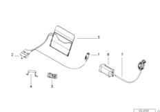 Детали сиденья с электрич.регулировкой для BMW E38 750i M73N (схема запасных частей)