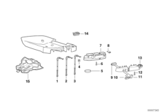 Сиденье Пд детали привода сиденья для BMW E36 325tds M51 (схема запасных частей)