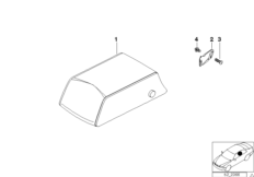 Средний подлокотник сиденья Зд для BMW E39 M5 S62 (схема запасных частей)