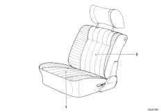 Обивка подушки сиденья Пд для BMW E23 728iS M30 (схема запасных частей)
